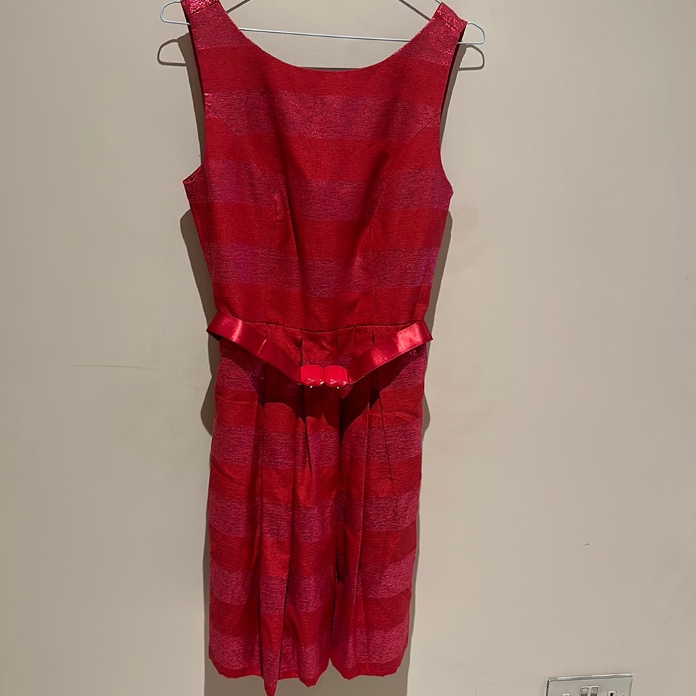 Trina Turk Metallic Red-Pink Dress SZ 2